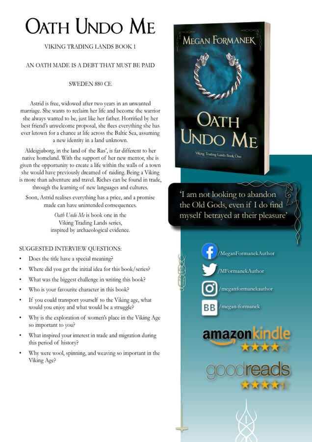 Oath Undo Me Media Kit Book 1: Oath Undo Me, Viking Trading Lands series media kit