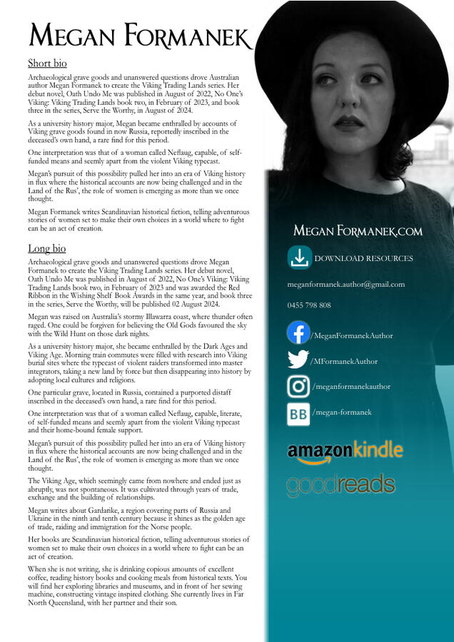 General Media Kit Megan Formanek author media kit