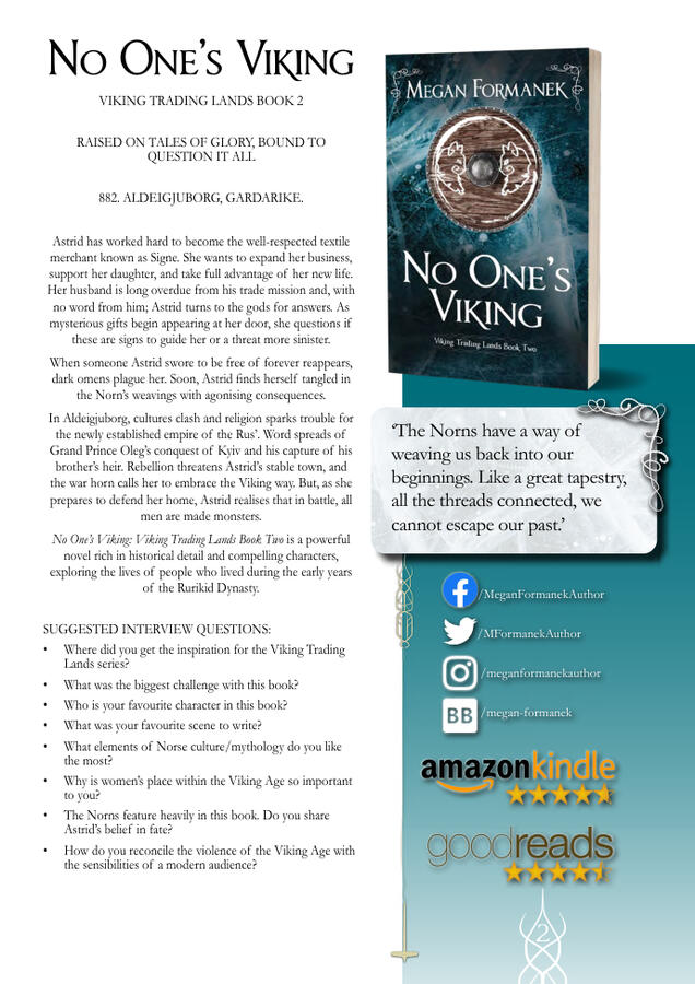 No One's Viking media kit Book 2: No One's Viking, Viking Trading Lands media kit